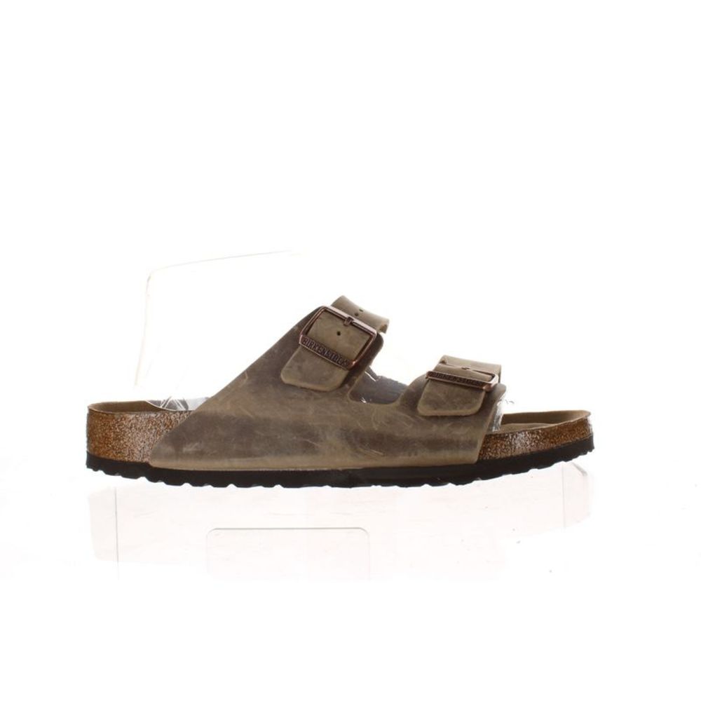 Birkenstock Mens Arizona Sfb Tobacco Oil Leather Slides EUR 44 Medium (D, M) - Picture 1 of 4